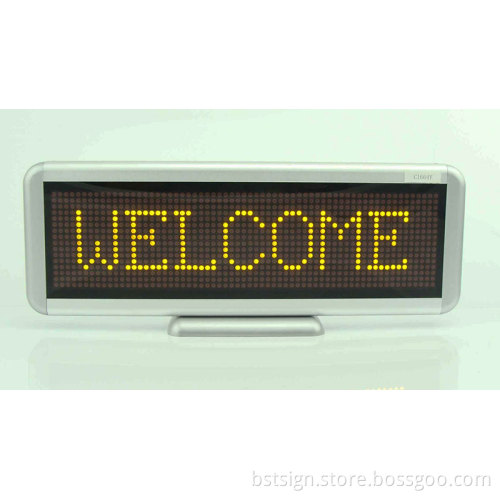 Yellow Color Desk LED Moving Sign 16X64